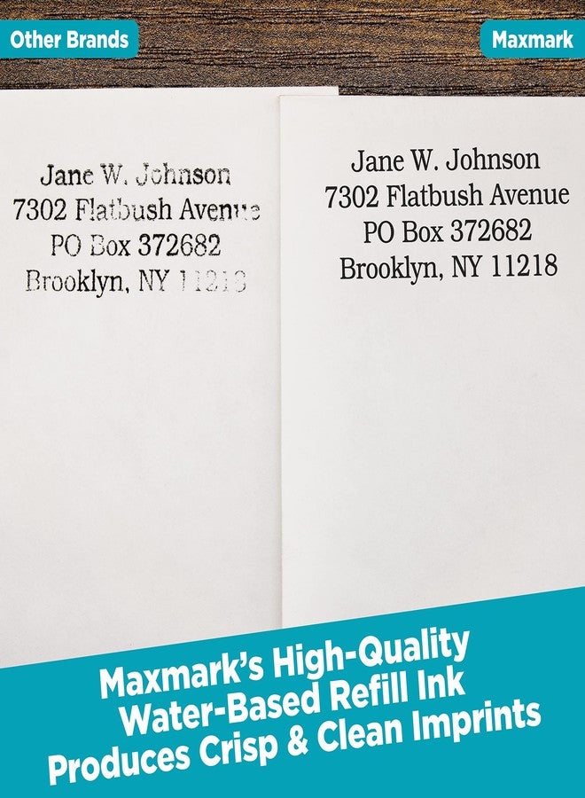 MaxMark Premium Refill Ink with Control Tip Bottle for Self-Inking Stamps, Brown Color - 1 oz. - Image 2